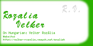 rozalia velker business card